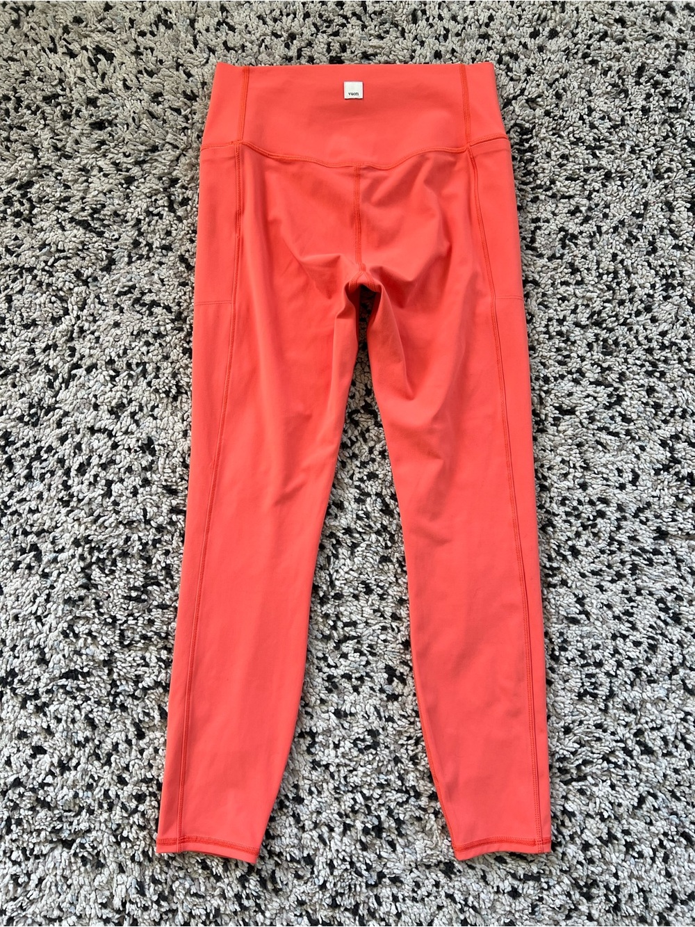 Vuori Pants Women’s Medium Orange Studio Pocket Legging Yoga Running Training